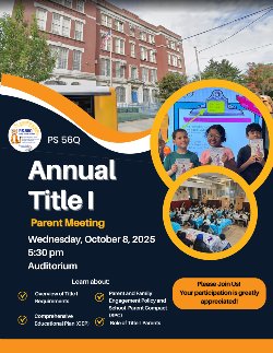 Title I Parent Session - English Flyer